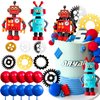 JeVenis Luxury Robot Cake Topper Robot Party Decorations Science Cake Topper For Birthday Party Robot Party Supplies Favors