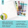 Bright Stripes Paint by Numbers Kit for Kids: Easy to Follow Paint by Numbers Canvas with Frame Kids Paint Kit (Paint by Numbers Butterflies + Blooms)