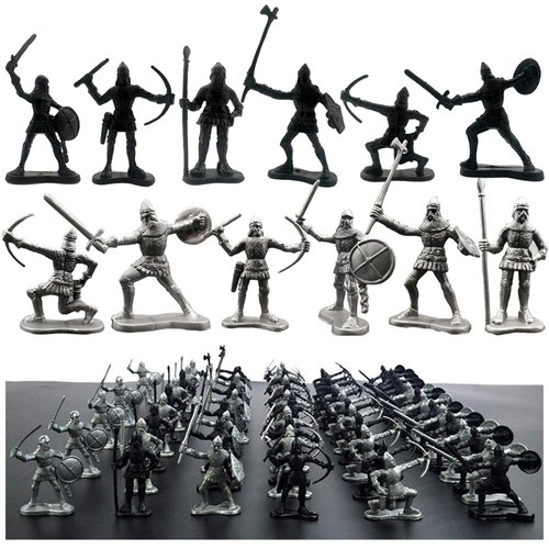 Marysay Army Men Playset Military Weapons Accessories 60 Pack Toy Soldiers Action Figures for Toddlers Age 6 7 8 9 yr Old Boys Girls Kids Children