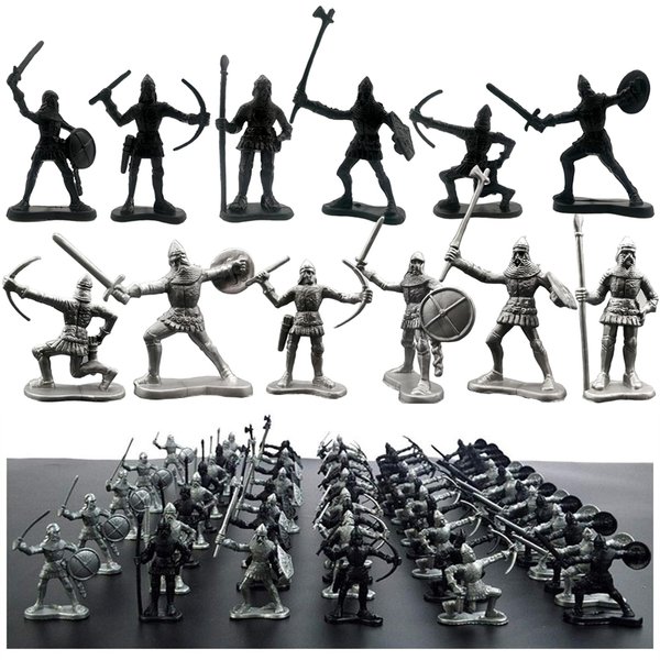 Marysay Army Men Playset Military Weapons Accessories 60 Pack Toy Soldiers Action Figures for Toddlers Age 6 7 8 9 yr Old Boys Girls Kids Children