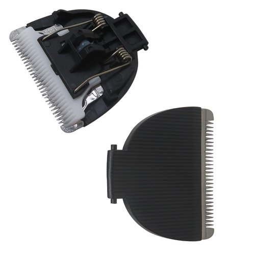 XSPANDER Updated Trimmer Blades Kit Compatible for Meridian Shaver Grooming Trimmer Body Special Part,Hair Trimmer Head Hygienic Ceramic Blades Replacement,2PCs Black Blades