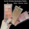 Go Ho 10 Colors Eyeshadow Palette,Matte&Glitter&Shimmer Eyeshadow Makeup,High Pigment Blendable Shades,Naturing-Looking,Waterproof Eyeshadow Makeup Palette,02