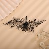 Aimimier Bridal Black Crystal Hair Comb Black Rhinestone Hair Vine Side Comb Prom Party Festival Wedding Hair Accessories for Women (Black)