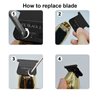 2 Pack 707B Replacement Blade compatible with BaBylissPRO FX787 & FX726 Trimmers,2 Pack DLC Replacement Blades with 4 Guards Set Compatible with BaByliss Trimmer Blades,Black