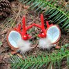 Christmas Hair Clips Cute Reindeer Antlers Xmas Hair Pins Deer Horns Ears Hairclips Christmas Beauty Headdresses Headband Elk Antler Barrettes Hair Hoop for Women Girls Kids Adults Party Favors(red)