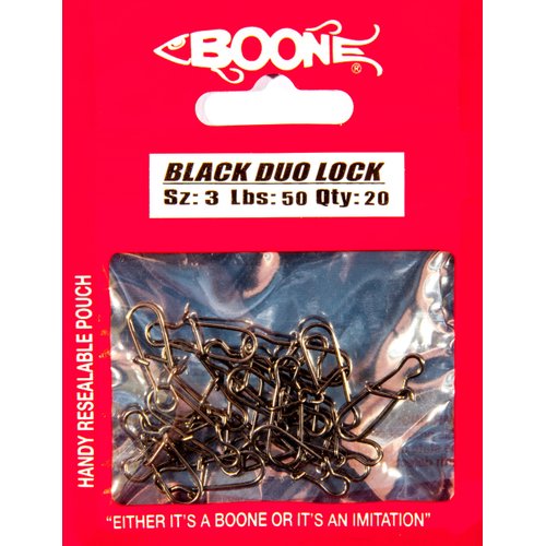 Boone 2 Way Black Duo-lock Snaps, 50-Pound