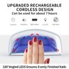 UV LED Nail Lamp, UV Light for Nails, Rechargeable UV Nail Lamp with Automatic Sensor, Cordless Nail Dryer for Gel Polish, Nail Light for Fingernail &Toenail 5 Timer Setting LCD Display, Gel Nail Lamp