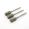 FASAKI 3/32" Nail Drill Heads Nail Drill Bits Sanding Shaft for Electric File Nail Sanders Manicure Pedicures - Easy To Sand WithOut Sanding Bands Size Corse Diamond Cross Cut （Sliver）