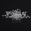 BERYUAN Bridal Rhinestone Crystal Beads Hair Comb Silver Rhinestone Wedding Headpiece Wedding Bridal Hair Side Comb Crystal Rhienstone Wedding Hair Comb for Wedding Women