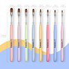Gel Nail Brush, 8Pcs Acrylic Nail Sculpting Brush for Salon at Home DIY Manicure with Tips Builder Brush Pen and Structure Gel Brush