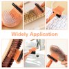 2-In-1 Comb Cleaning Tool, Hair Brush Cleaner, Mini Hair Brush Remover Rake Comb Cleaning Brush Hair Dirt Remove Instrument for Removing Hairs Dust Dirt Lint Home Salon(Orange)