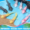 Shappy 24 Pcs Axolotl Valentines Animals Adorable Axolotl Toy Axolotls Gifts Axolotl Toys Axolotl Party Amphibiously Decorations Tiny Animal Figurine for Axolotl Birthday Party Cute Axolotl Toy Soft