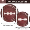 gisgfim 72Pcs Football Paper Plates Tailgate Birthday Party Decorations Football Party Supplies 9 and 7 Inch Set, Disposable Football Food Trays for 2024 Football Game Day Decor Superbowl Party Favors