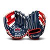 Franklin Sports Baseball and Softball Glove - Field Master - Baseball and Softball Mitt, Red, White, Blue, 11.0"