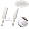 2 Pack Pumice Cleaning Stone with Handle, Toilet Bowl Cleaner Toilet Brush with Non-Slip Long Plastic Handle for Kitchen/Bath/Pool/Household Cleaning （White）