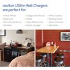 Leviton T5635-W 30W (6A) USB Dual Type-C/C Power Delivery In-Wall Charger with 15A Tamper-Resistant Outlet, USB Charger for Smartphones, Tablets, Laptops, White