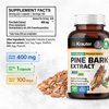 MAUWE HERBS Pine Bark Extract Capsules - Potent Antioxidant Supplement - 95% Proanthocyanidins - 400 mg Organic Pine Bark Extract Pills - 100 Vegan Caps