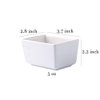 Sizikato 2pcs Pure White Porcelain Sugar Packet Holder Tea Bag Bowl, 5 Oz