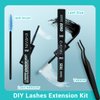 Lash Clusters DIY EyeLash Extension Kit 320PCS Individual, 0.07D Curl 9-16MIX 30D 50D Cluster Lashes Extension Kit with Applicator Lash Bond&Seal Glue Remover for Eyelash Extensions Beginners