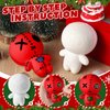 Poen 4 Pcs Voodoo Dolls Horror Doll Make Your Own Christmas Stress Balls with Paints Palette and Paint Brush Fidget Dolls Stress Relief Slow Rising Soft Squeeze Toys for Christmas Party Gift Supplies