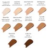 2Pcs Liquid Foundation Full Coverage 24HR Matte Oil Control Concealer 30ml (Nude & Buff Beige) with Kabuki Foundation Brush Flat Top (1pcs-105)