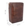 AMANCY Premium Brown Leather Travel Cigar Case,Luxury Portable Cigar Humidor W/Quality Cigar Cutter Lighter Set
