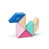 6 Piece Tegu Pocket Pouch Prism Magnetic Wooden Block Set, Blossom