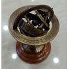 5" Nautical Brass Armillary Sphere World Globe Rosewood Base Table Decor Gift