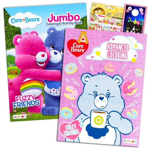 Care Bears Coloring Book Super Set - 2 Jumbo Books and Bonus Stickers (Care Bears Party Supplies)