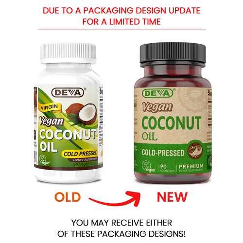 Deva Vegan Virgin Coconut Oil - 500 mg 90 Vcap