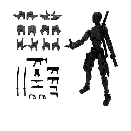 Nemoro Assembed 3D Printed 5.54'' Stcik 13 Action Figure, Multi-Jointed Tian13, Articulated T13 Desktop Decoration,12 in 1 d13 Accessories Best Birthday Festival Gift