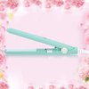 Portable 4 Colors 2 in 1 Mini Hair Straightener, Multifunctional Use Ceramic Tourmaline Plate Beauty Flat Iron Heating Curler (Green US 110V-240V)