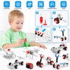 BESTYMXY Cars & Airplane Metal Model Set, Building Kit Model, 231 PCS 6 Models Metal STEM Project Building Toys for Kids Ages 8-12, Assembly Vehicles Metal Toys Model