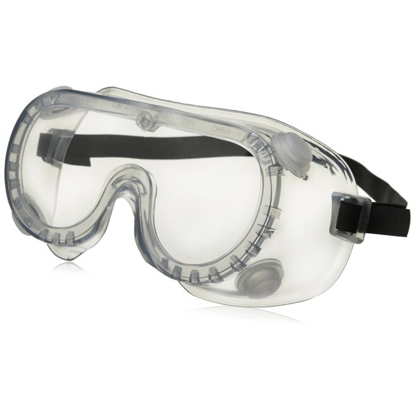 Crews 2230R Chemical Splash Goggle w/ Indirect Ventilation and Adjustable Strap, Clear