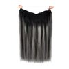 Halos Hair Extensions Natural Black Highlights Grey Fish Line Hair Extensions Human Hair Ombre Colored 1BGrey Highlight Invisible Wire Extensions Human Hair for Women 18Inch 80G