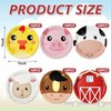 Whaline 60Pcs Farm Animal Birthday Party Dessert Plates Cock Pig Cow Sheep Disposable Paper Plates 6 Designs Farmhouse Dinnerware Plate 7 Inch for Party Supplies Table Decor