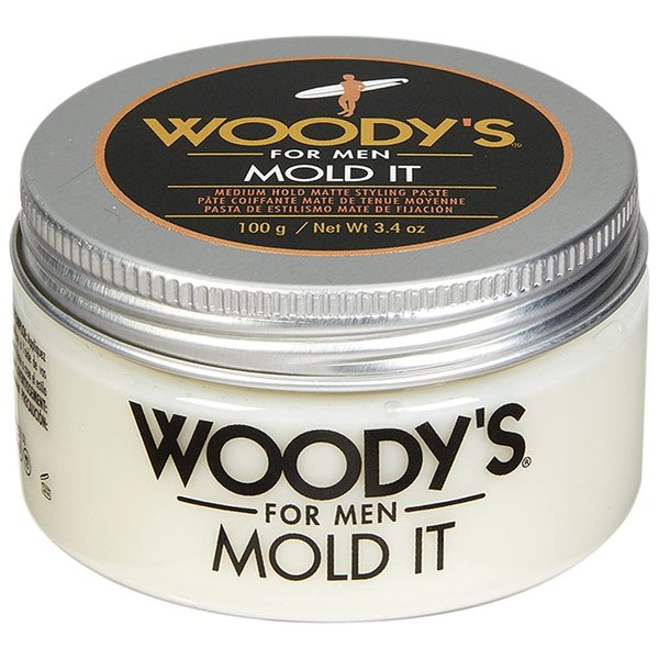 Woody's "Mold It Hair Paste, Medium Hold Matte Finish Styling Product For Men, Adds Texture & Volume, 3.4 oz