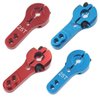 ShareGoo 10PCS 25T Aluminum Servo Horns M3 Threads Metal Steering Arm Compatible with RC Car Truck Buggy Airplane-Blue,Red