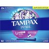 Tampax Pearl Tampons Ultra Absorbency with BPA-Free Plastic Applicator and LeakGuard Braid, Unscented, 32 Count