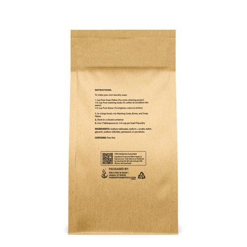 Pure Original Ingredients Soap Flakes (2 lb) Tallow Based, Homemade Laundry Detergent, Granulated Soap