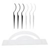 Dioche 6pcs False Eyelashes Display Stick with Display Stand, Holder Applicator Tool, 3D Eyelash Extensions Try On Sticks, for Planting Grafted Eyelash
