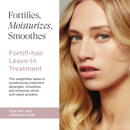 Fortifi-hair Leave-In Treatment, Silky Hair Serum Smooths, Shines, and Revitalizes Dry and Damaged Hair, Vegan, 5 Fl Oz