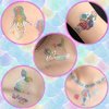 CHARLENT 100 Glitter Styles Mermaid Temporary Tattoos for Girls - 6 Sheets Glitter Mermaid Tattoos for Girls Mermaid Birthday Party Favors Goodie Bag Fillers