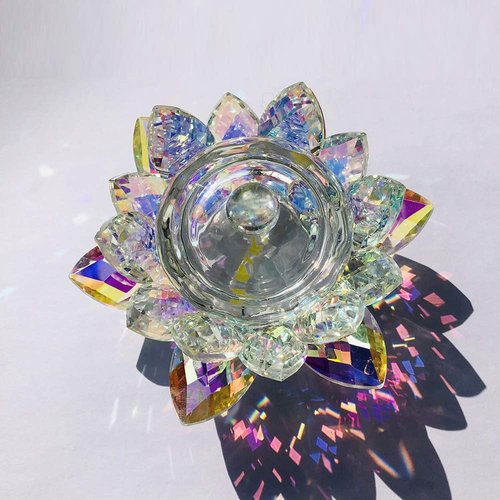 NYKAA Nail Art Monomer Dish 18ml Lotus Shape - Crystal Dappen Dish With Lid for Holding Acrylic Liquid Acrylic Powder Nail decor - Nail Salon and Home Manicure Enthusiast Tools Accessories-Purple