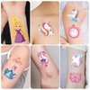 Princess Temporary Tattoo for Kids, 270+ Pcs One-horned creature Rainbow Crown Fake Tattoos for Girls’ Party Supplies Kids' Birthday Favor, 36 Sheets Waterproof Tattoos for 5 6 7 8 9 Years Old Girls
