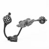 Renovators Supply Black Wrought Iron Wall Hook Decorative Floral Birdcage Style 9" Tall Double Hooks for Coat, Robe or Hat Holder Hanger Black Powder Coated Wall Mount Hooks with Hardware
