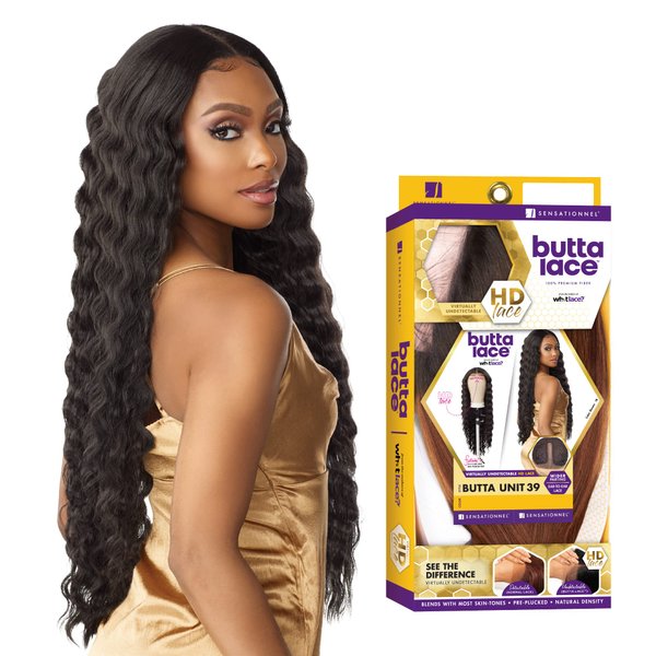 Sensationnel Butta Lace Front Wigs - Butta unit 39 extra wide 5 inch deep part synthetic wig preplucked hairline - Butta unit 39 (BALAYAGECARAMEL)
