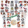 Football Temporary Tattoos | 100 Game Day Temporary Tattoos | Football Party Tattoos | Big Game Party Props | Football Party Decorations | Football Characters, Slogans and More Party Tattoos | BASHOUT