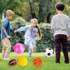 HOESDA Balls for Toddlers 1-3,Toddler Sports Ball Outdoor Toys,Set of 7 Kids Foam Ball Baby Ball Indoor Outdoor Toys-Playground Ball Basketball Football Volleyball Rugby Bounce Ball with Bag