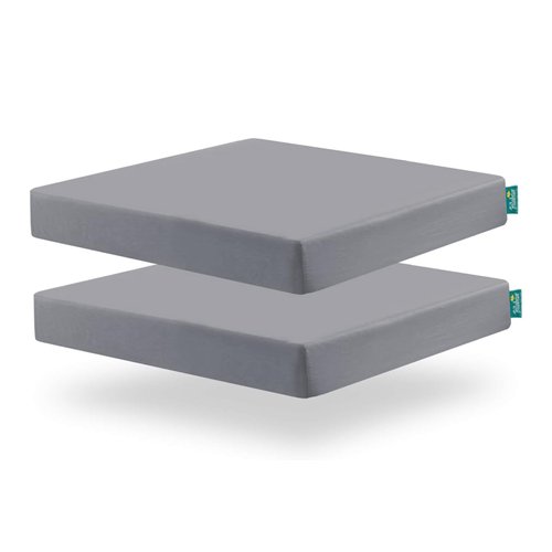 Square Playard/Playpen Fitted Sheets, Perfect for New Room2 / TotBloc Portable Playard, 2 Pack, Ultra Soft Microfiber, Fitted Playpen Sheet, Grey.